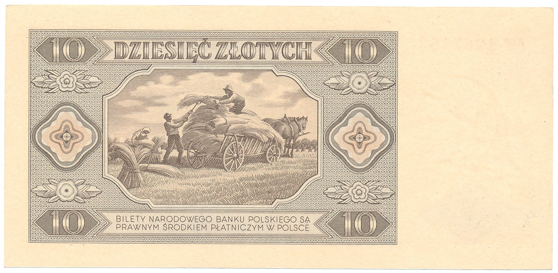 10 złotych 1948, seria AW - PIĘKNY